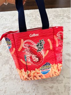 New! Calbee shrimp chip tote bag
