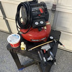 Porter-Cable Air Compressor + Nail Gun