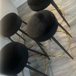 Black Velvet Bar Stools 