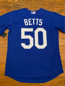 Blue Los Angeles dodgers mookie betts Los Angeles lettering Nike jersey also have Ohtani, freeman and kike