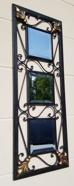 Gorgeous Iron Beveled Mirror Wall Art