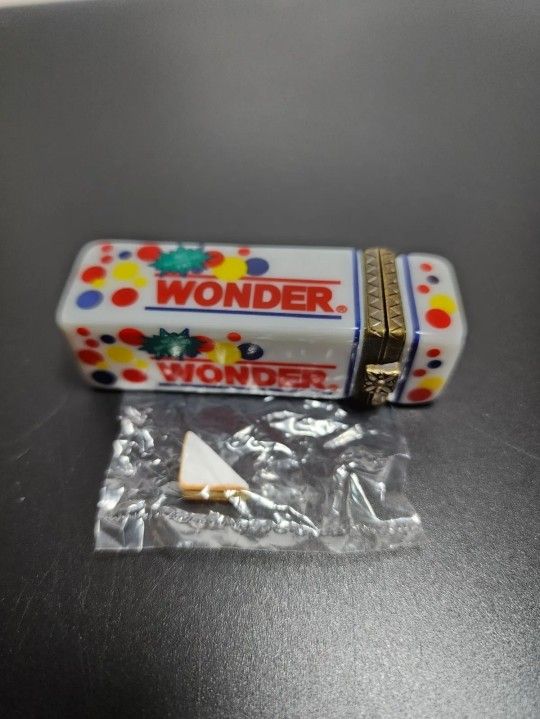 PHB Midwest of Cannon Falls Wonder Bread Porcelain Hinged Box w/Sandwich Trinket