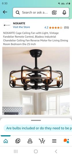 CAGE CEILING FAN W LIGHT