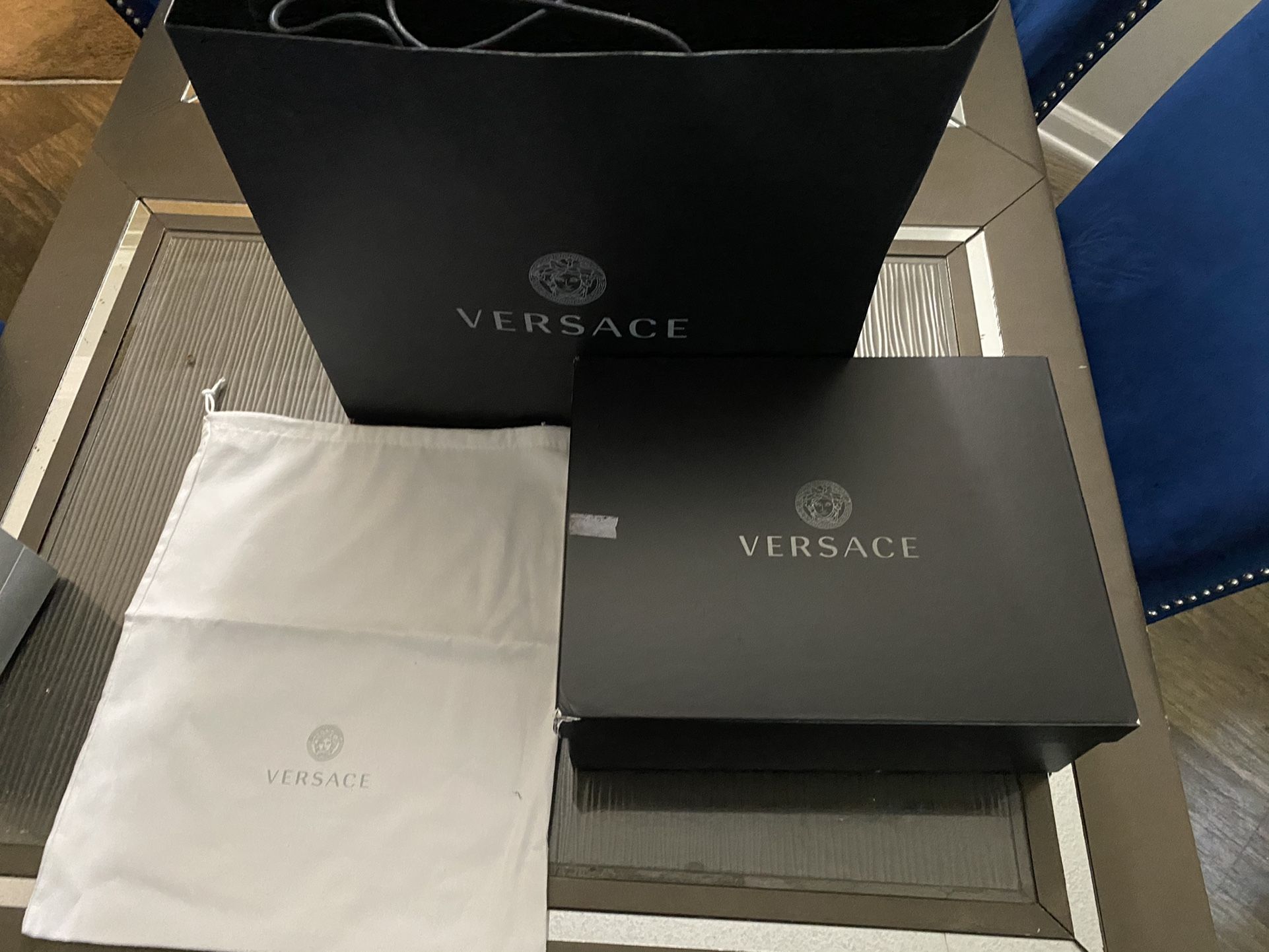 Versace Bag, Box, And Dust Bag