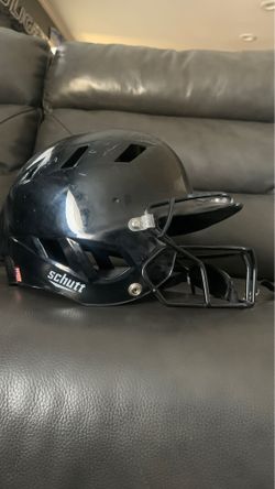 Schutt helmet with guard and chinstrap