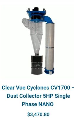 Clear Vue Cyclones CV1800 two stage Dust Collector