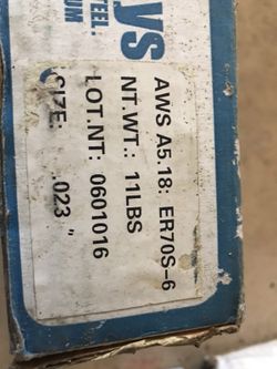 Mig welding wire ER70S-6 .023 10lb