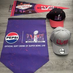 Super Bowl Hats And Pennants 