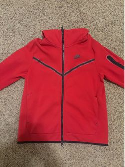 Red Nike tech Zip up hoodie