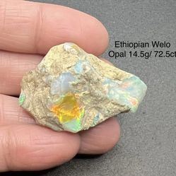 Ethiopian Welo Genuine  Stone 14.5g AWESOME FLASHES