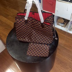 Women’s Louis Vuitton Bag and Small LV Purse  