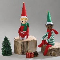 Mr. Christmas 6.5" Decorative  Elf with Green/ Red Hat-$15 Each 🎅🎄✨️