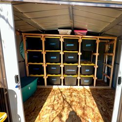 Custom Storage Rack With Totes