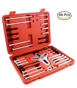 46Pc Harmonic Balancer Gear Puller Steering Wheel Kit with Case