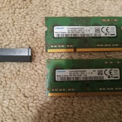 Two Samsung 4GB DDR4 RAM modules