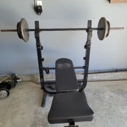 Weight Bench And Weights