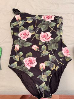 Dolce & Gabbana Rose Print One-Piece Swimsuit