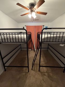 Black Metal Bunk Beds – Set of Two