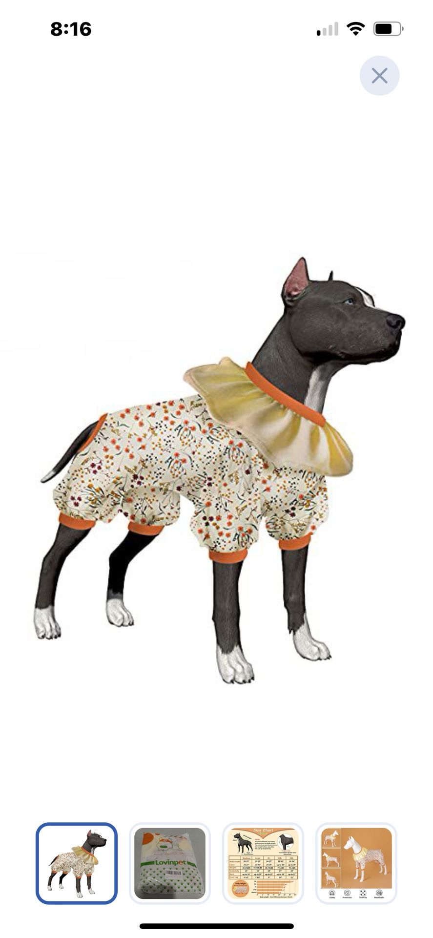 “New”Lovinpet Large Dog Pajamas(sz XL)anti Licking,calming Pajamas)retail$39