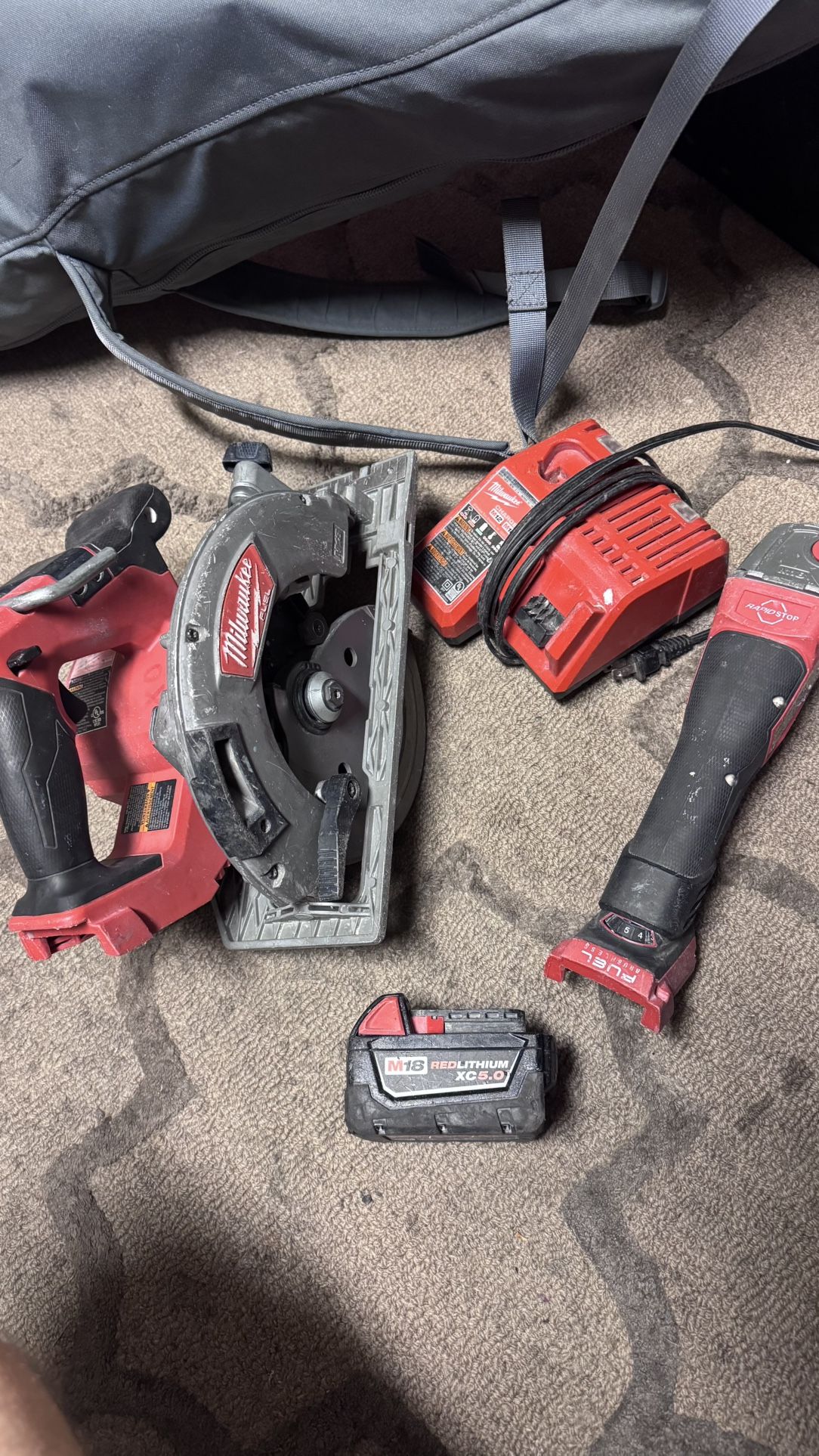 Milwaukee M18 Grinder And Circ Saw Fuel