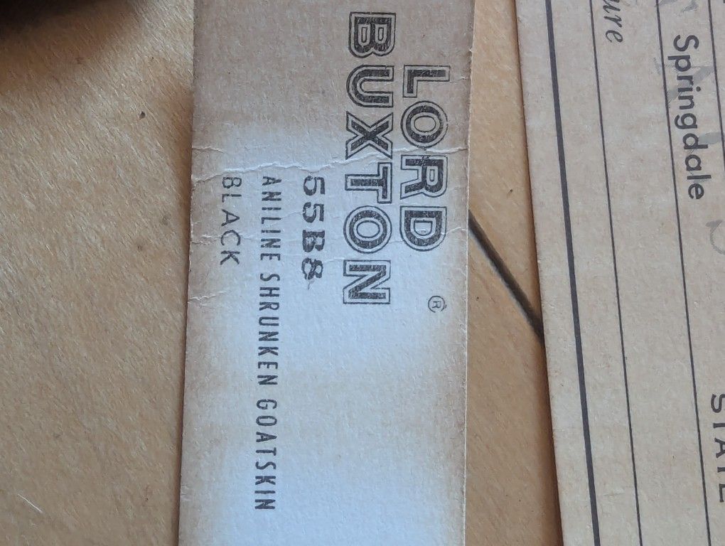 Vintage Lord Buxton Convertible Black Leather Wallet In Original No Box Becker’s.
