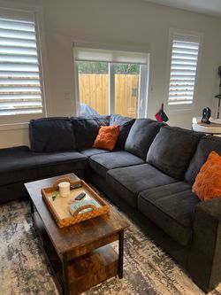 Ashley Furniture Edenfield 3-Piece Sectional w/ Chaise โ Charcoal