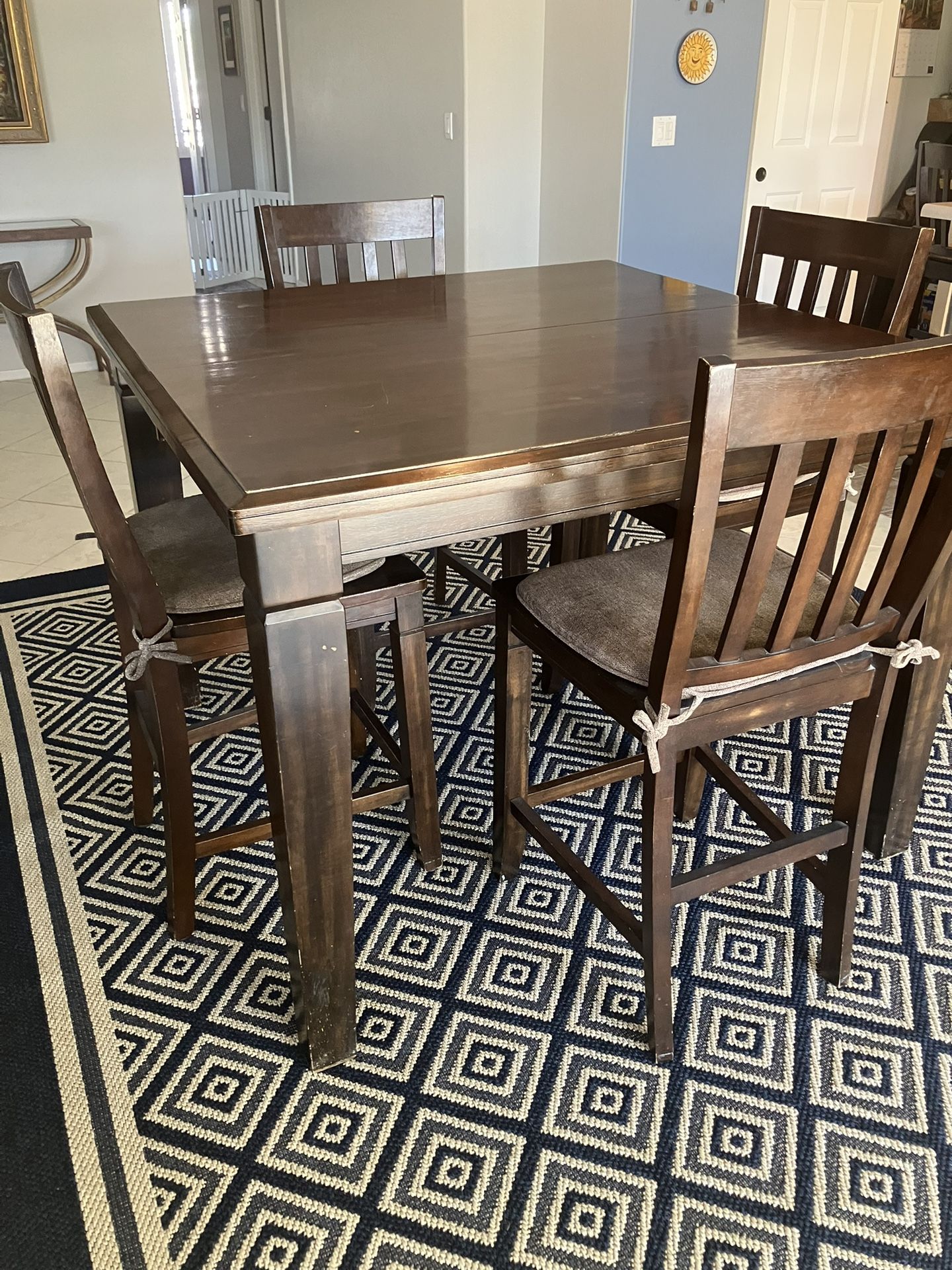 Counter-height Dining Table + 6 Chairs