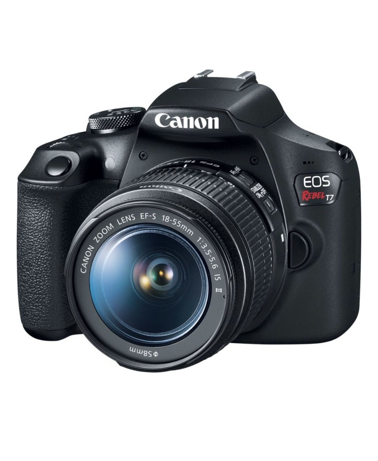 Canon - EOS Rebel T7 DSLR Video Two Lens Kit with EF-S 18-55mm and EF 75-300mm Lenses