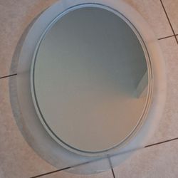 Oval frosted mirror 30"x24'