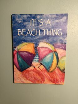 New It’s A Beach Thing Wall Art Canvas Nautical