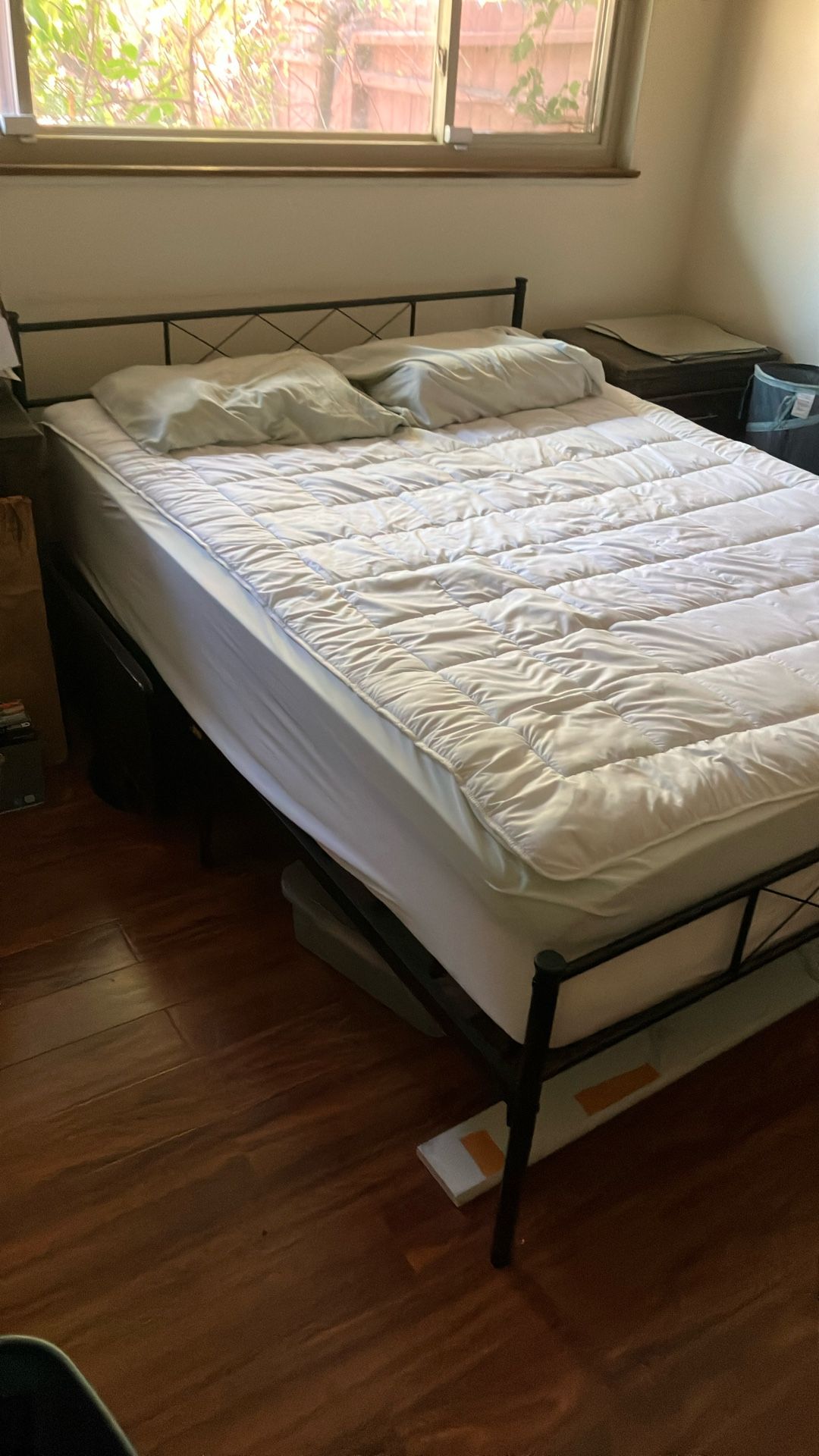 Queen bed and frame .