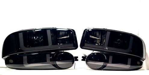 HEADLIGHTS  FOR 01-07 GMC SIERRA/YUKON DENALI LED DRL