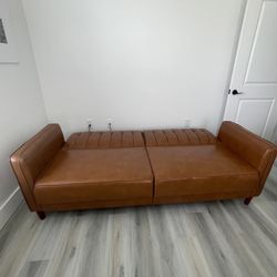 Brand New Faux Leather Convertible Sofa