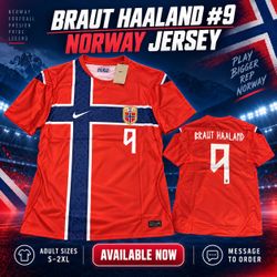 🇳🇴 BRAUT HAALAND #9 NORWAY JERSEY 🇳🇴