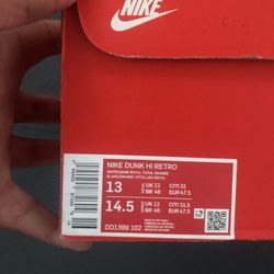 Game Royal Nike Dunk High Size 13 Men’s