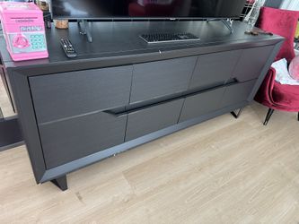 Modern Black TV Stand / Dresser – Sleek and Functional Design