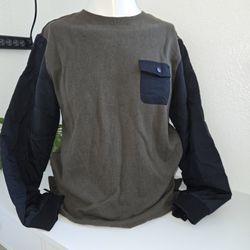 NWT Mossimo Pullover Bomber Jacket Sleeve Sweater Size M Color Classic Olive