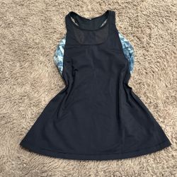 Lululemon Women Blue Mesh With Me Tank Top 