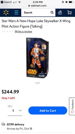 Star Wars collectible talking Luke Skywalker