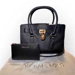 Michael Kors Black Hamilton & Adele Wallet Bundle