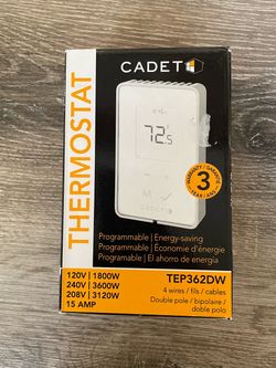Electronic Wall Thermostat in White