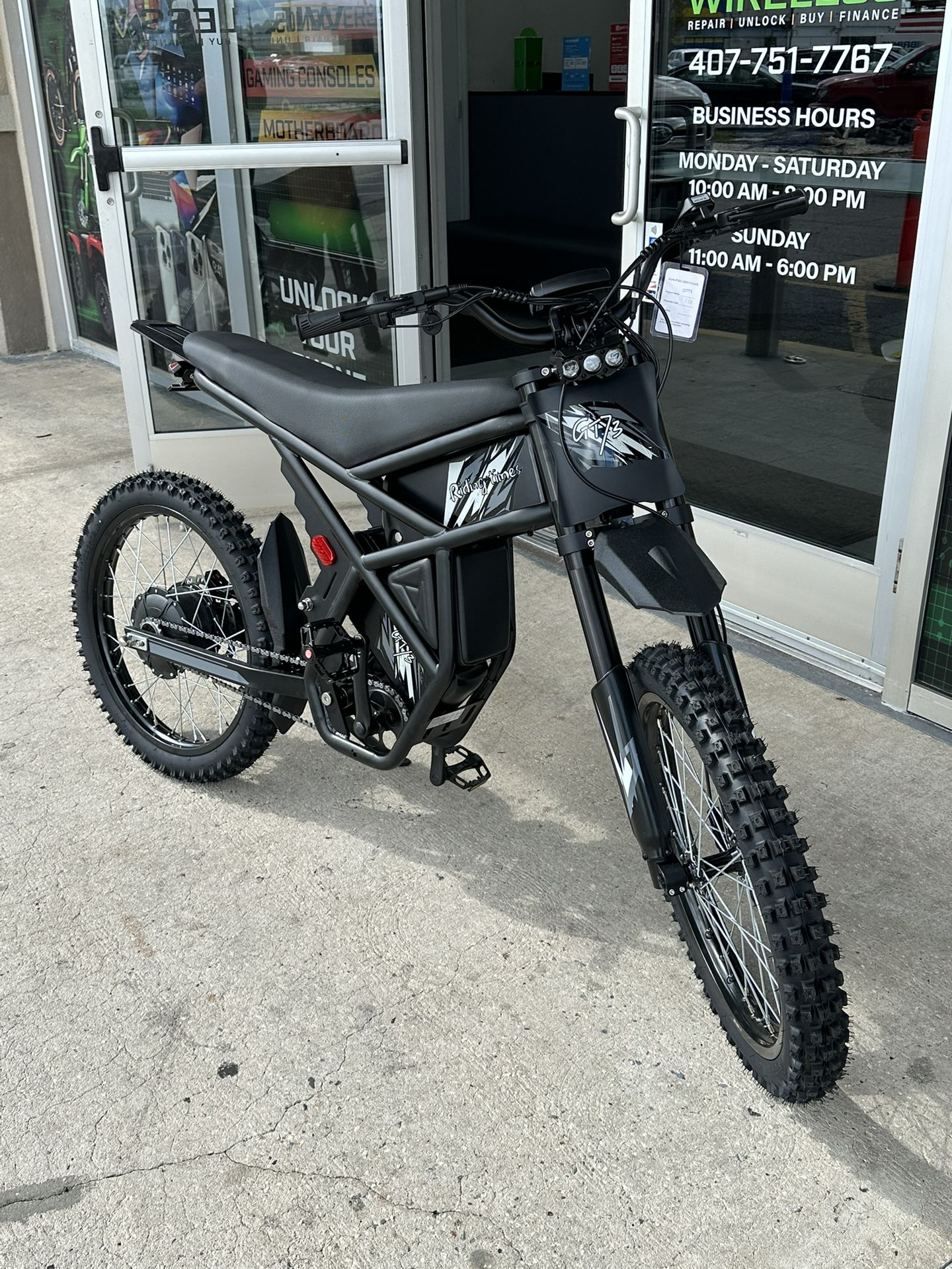 Riding Times GT73 Electric Bike 37MPH! Finance For $50 Down Payment!!