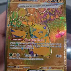 Gold Pokémon Pikachu EX 