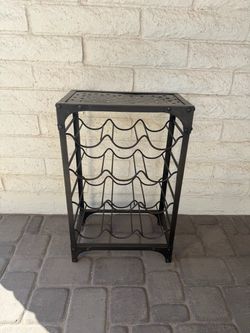 Wine Rack End Table