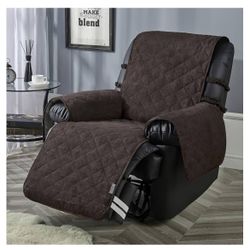 Recliner Chair Cover Brown STONECREST