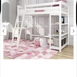 Used Max And  Lily Bunk Bed With Desk And Shelves
