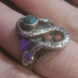 Navajo Sterling 🐍 snake Ring