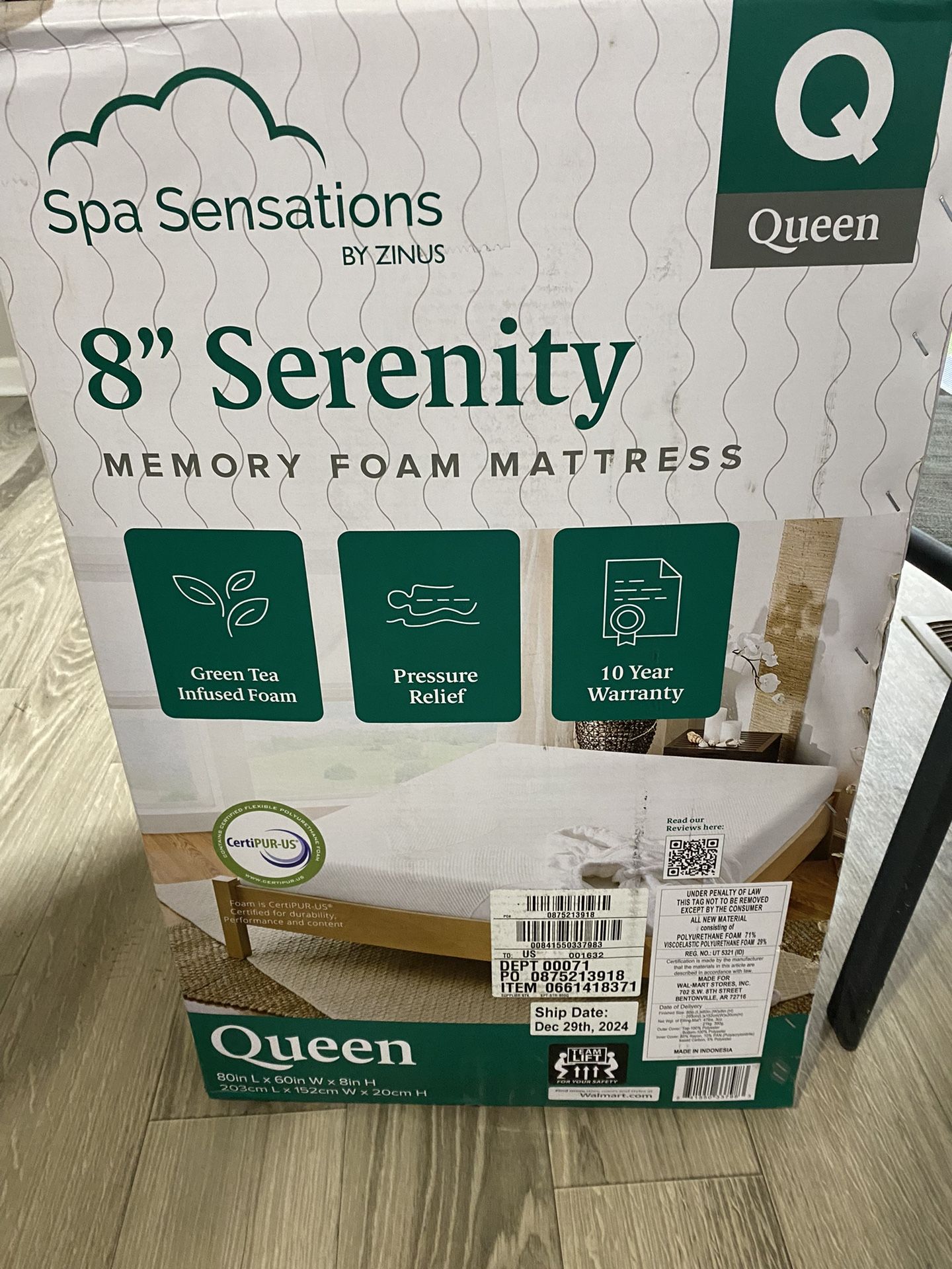 Serenity Memory Foam Queen Mattress