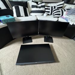 27 inch 1440p 100hz IPS monitor + one 24 inch 1080p monitor