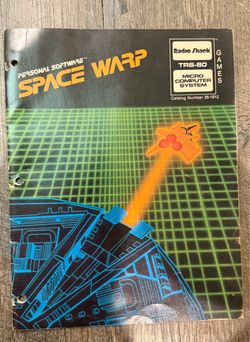 Space Warp Joshua Lavinsky 1980 TRS-80 Manual Only Radio Shack Vintage Computer